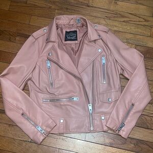 Levi Strauss Blush Pink Moto Jacket size medium